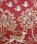 Lee Jofa Mille Fleur Print Berry Fabric
