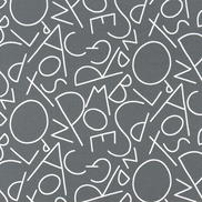 Premier Prints ABC Black Flame/White Canvas Fabric