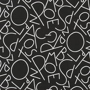 Premier Prints ABC Black Canvas Fabric