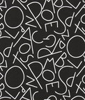 Premier Prints ABC Black Canvas Fabric