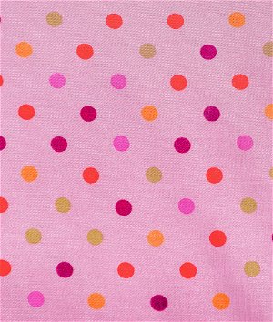 Pink Polka Dot Acetate Lining Fabric