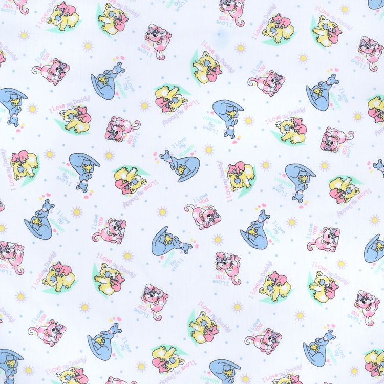 White Baby Animals Poly/Cotton Print Fabric | OnlineFabricStore White Baby Animals Poly/Cotton Print Fabric | OnlineFabricStore