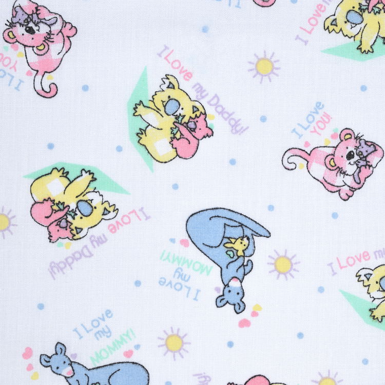White Baby Animals Poly/Cotton Print Fabric | OnlineFabricStore White Baby Animals Poly/Cotton Print Fabric | OnlineFabricStore