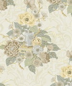 Seabrook Designs Dynasty Floral Metallic Pearl Wallpaper