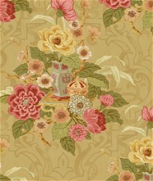 Seabrook Designs Dynasty Floral Metallic Gold Wallpaper