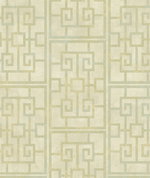 Seabrook Designs Dynasty Lattice Metallic Pearl & Mint Wallpaper