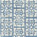 Seabrook Designs Dynasty Lattice Metallic Pearl &amp; Azure Blue Wallpaper thumbnail image 1 of 2