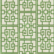 Seabrook Designs Dynasty Lattice Metallic Pearl & Emerald Green Wallpaper