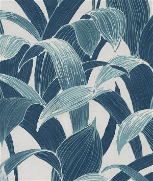 Seabrook Designs Imperial Banana Groves Pearl & Azure Blue Wallpaper