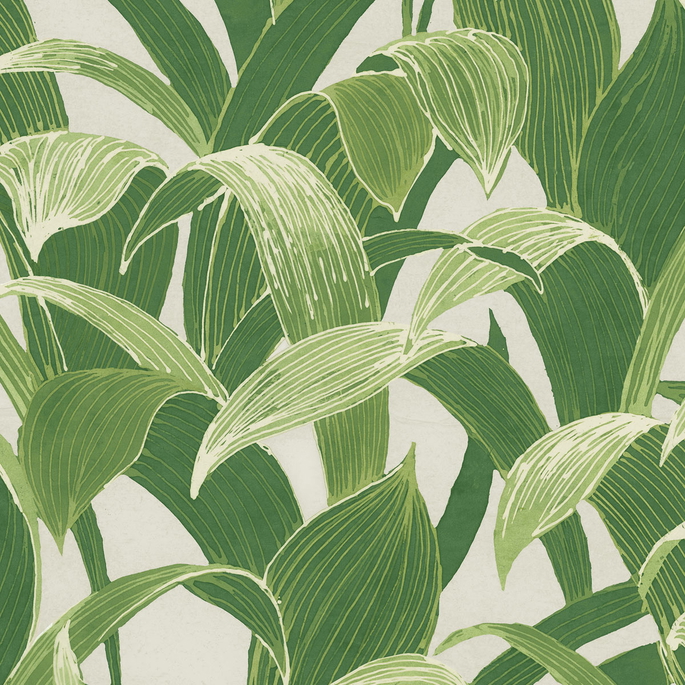 Seabrook Designs Imperial Banana Groves Metallic Pearl &amp; Green Wallpaper image 1 of 2