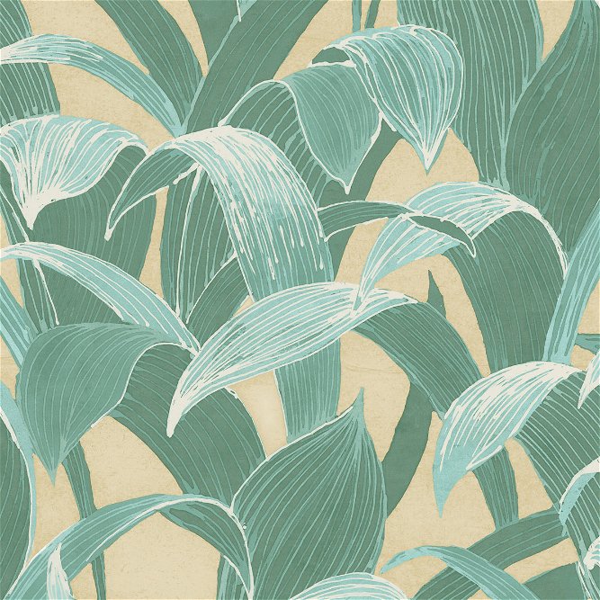 Seabrook Designs Imperial Banana Groves Metallic Gold &amp; Green Wallpaper