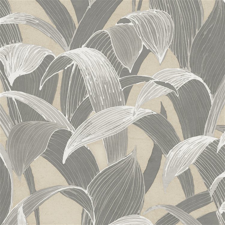 Seabrook Designs Imperial Banana Groves Metallic Gold & Gray Wallpaper