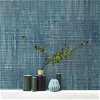 Seabrook Designs Imperial Linen Azure Blue Wallpaper - Image 2