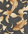 Seabrook Designs Koi Fish Metallic Gold & Ebony Wallpaper