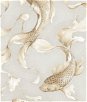 Seabrook Designs Koi Fish Gold & Gray Wallpaper
