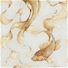 Seabrook Designs Koi Fish Metallic Gold & Off-White Wallpaper - Image 1