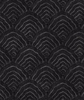 Seabrook Designs Confucius Scallop Ebony & Metallic Mocha Wallpaper
