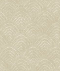 Seabrook Designs Confucius Scallop Tan & Metallic Pearl Wallpaper