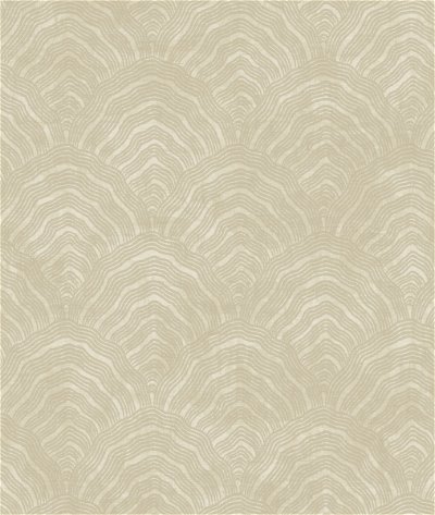 Seabrook Designs Confucius Scallop Tan & Metallic Pearl Wallpaper