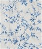 Seabrook Designs Great Wall Floral Metallic Silver & Sky Blue Wallpaper