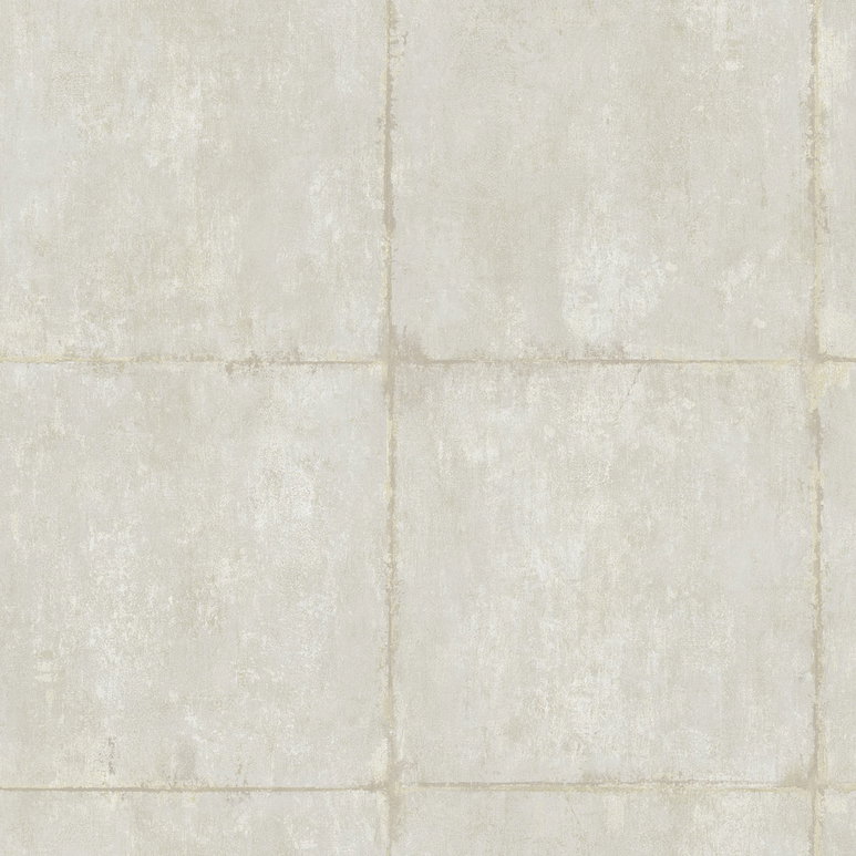 Seabrook Designs Great Wall Blocks Metallic Silver &amp; Gray Wallpaper