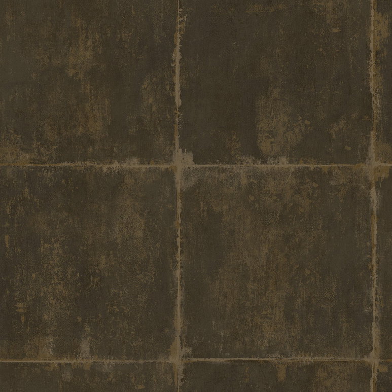 Seabrook Designs Great Wall Blocks Metallic Mocha &amp; Gold Wallpaper