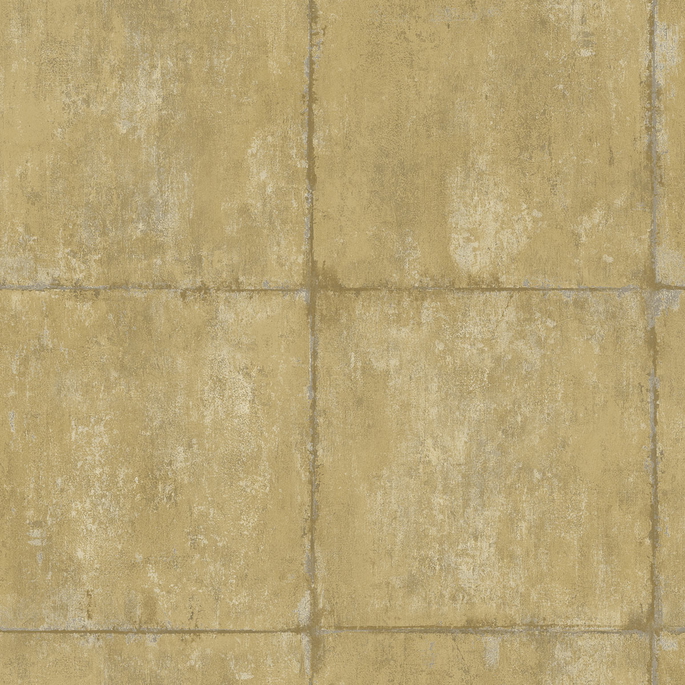 Seabrook Designs Great Wall Blocks Metallic Gold &amp; Silver Wallpaper image 1 of 2