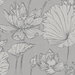 Seabrook Designs Lotus Floral Metallic Silver & Gray Wallpaper