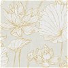 Seabrook Designs Lotus Floral Metallic Gold & Off-White Wallpaper - Image 1