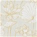 Seabrook Designs Lotus Floral Metallic Gold &amp; Off-White Wallpaper thumbnail image 1 of 2