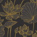 Seabrook Designs Lotus Floral Metallic Gold & Ebony Wallpaper