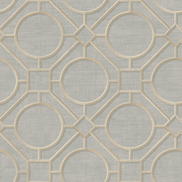 Seabrook Designs Silk Road Trellis Metallic Gold & Gray Wallpaper