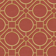 Seabrook Designs Silk Road Trellis Metallic Gold & Crimson Wallpaper
