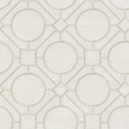 Seabrook Designs Silk Road Trellis Metallic Pearl & Off-White Wallpaper