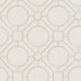 Seabrook Designs Silk Road Trellis Metallic Pearl & Off-White Wallpaper