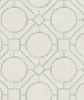 Seabrook Designs Silk Road Trellis Metallic Mint & Off-White Wallpaper