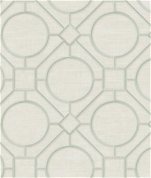 Seabrook Designs Silk Road Trellis Metallic Mint & Off-White Wallpaper