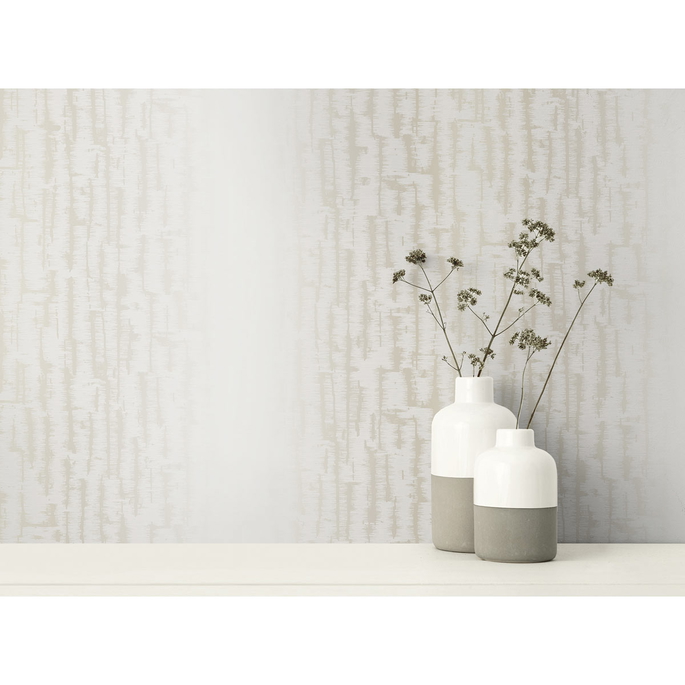Seabrook Designs Koi Texture Gold &amp; Off-White Wallpaper image 2 of 2