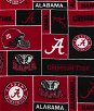 Alabama Crimson Tide Allover NCAA Fleece Fabric