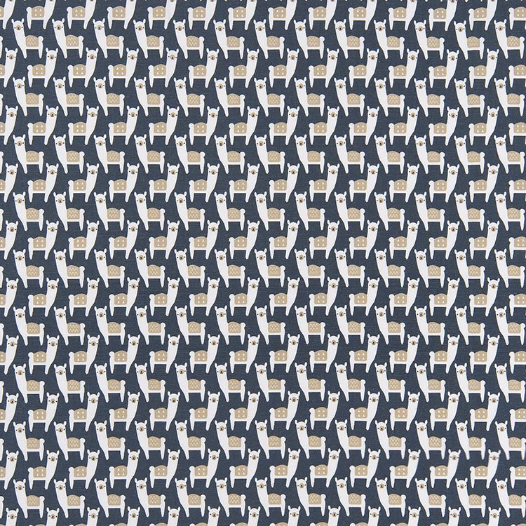 Premier Prints Alpaca Farm Spruce Blue Fabric