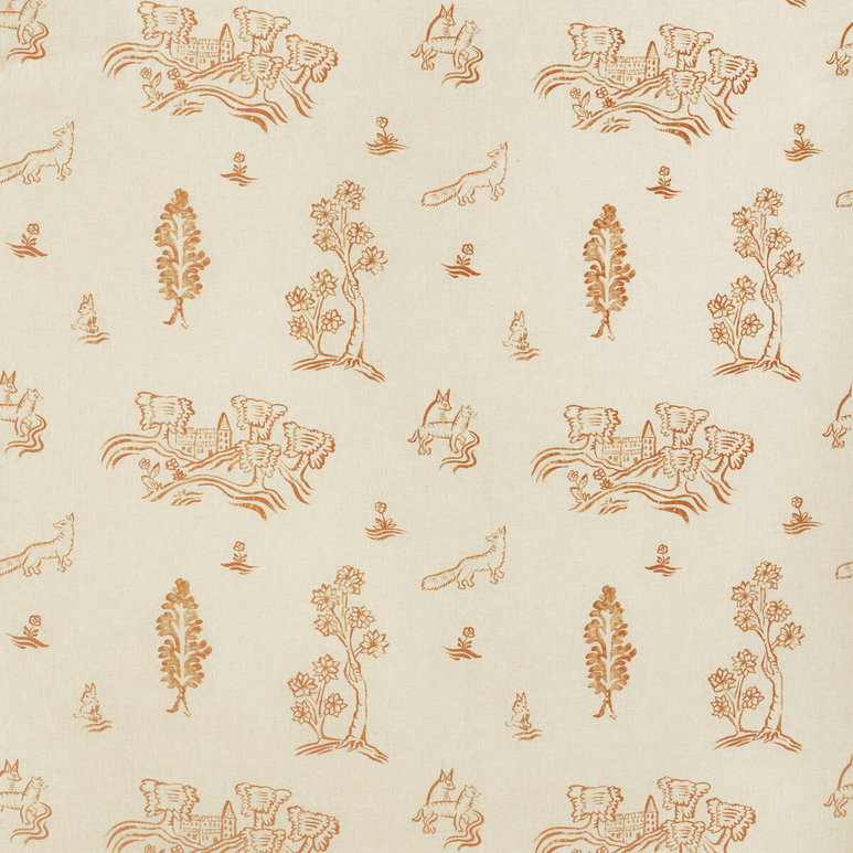 Kravet Friendly Folk Melon Orange Fabric
