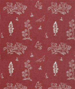 Kravet Friendly Folk Huntsman Red Fabric
