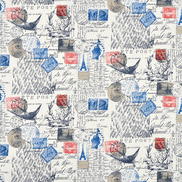Premier Prints Amore Primary/Natural Canvas Fabric