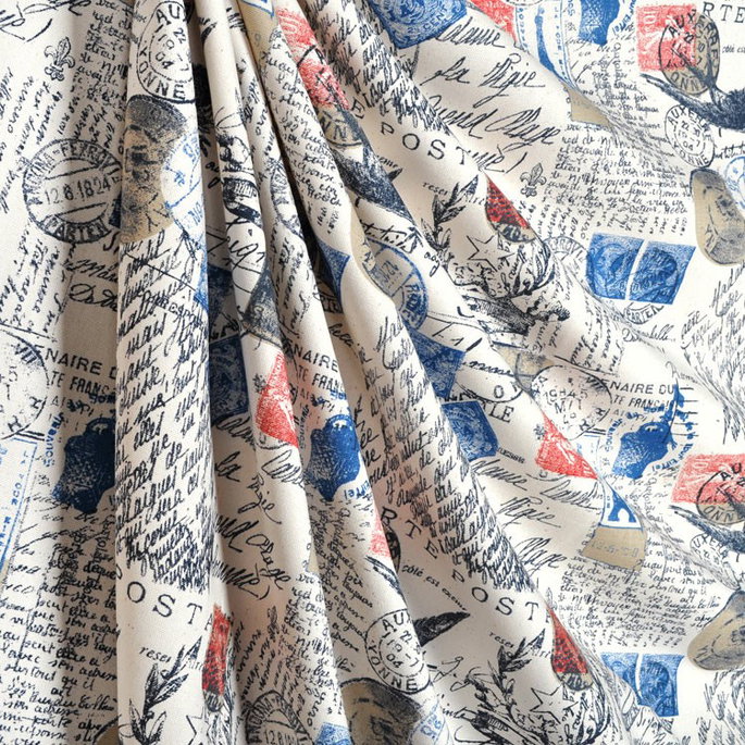 Premier Prints Amore Primary/Natural Canvas Fabric image 4 of 5