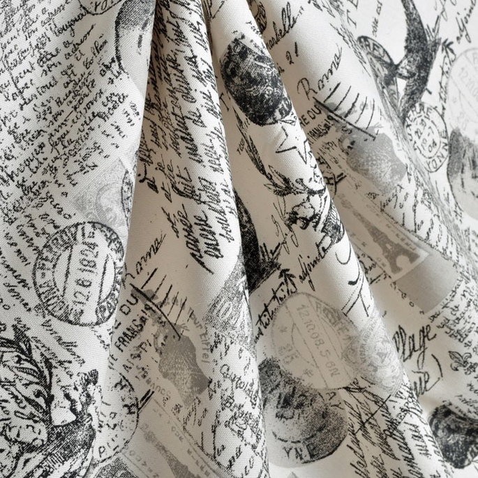 Premier Prints Amore Onyx/Natural Fabric image 4 of 5