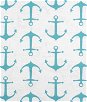 Premier Prints Anchors Coastal Blue Slub Fabric