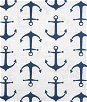 Premier Prints Anchors Premier Navy Slub Fabric