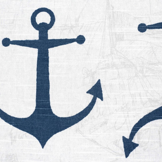 Premier Prints Anchors Premier Navy Slub Fabric image 2 of 5