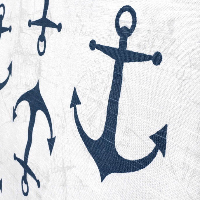 Premier Prints Anchors Premier Navy Slub Fabric image 5 of 5