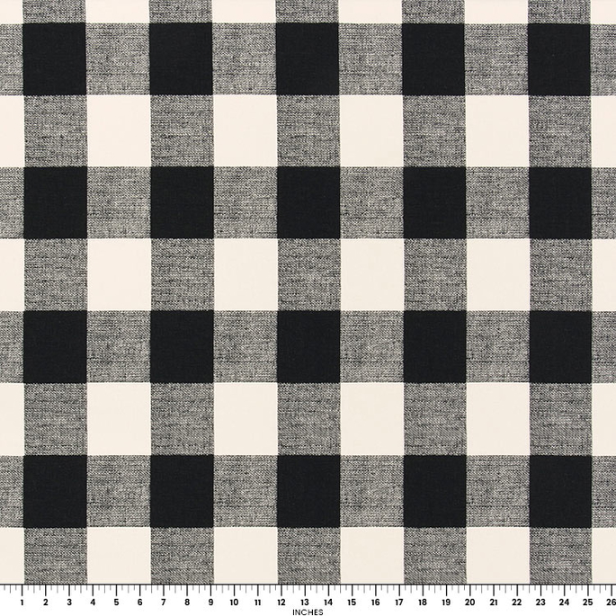 Premier Prints Anderson Black Macon Fabric image 2 of 2